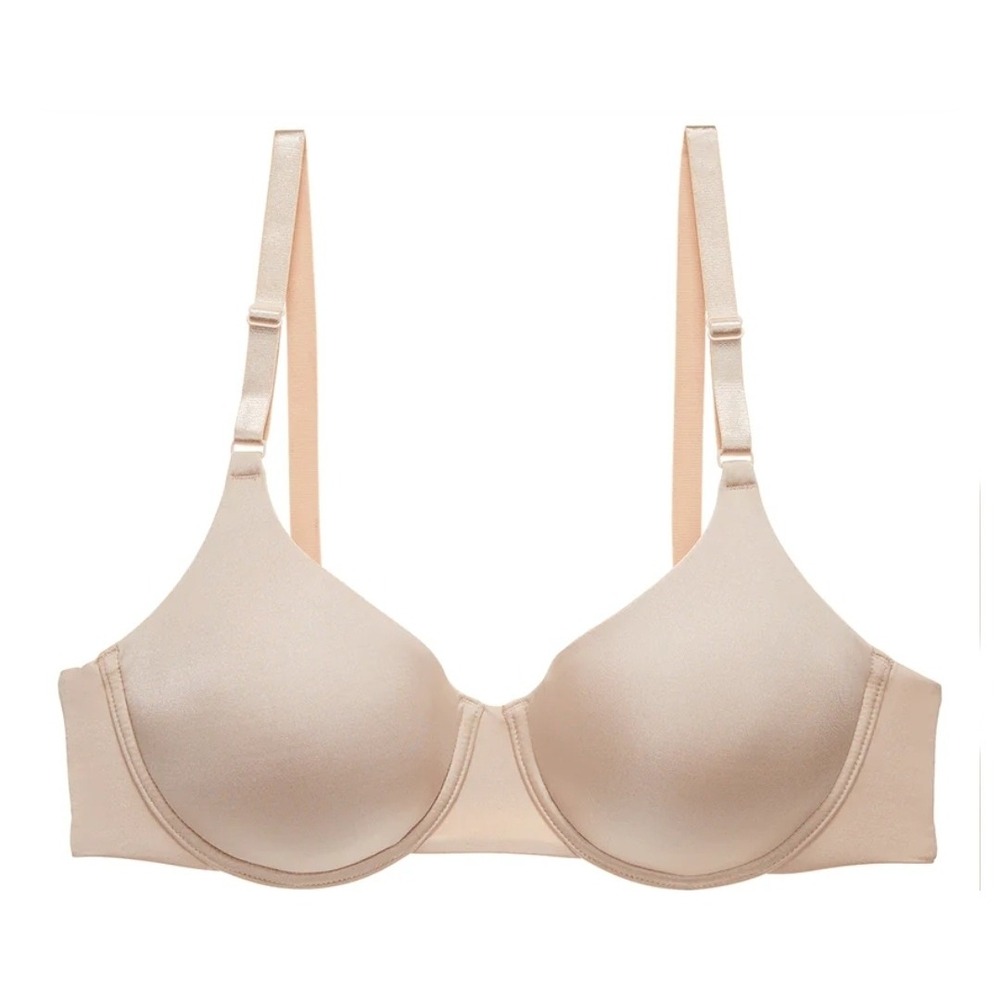 Natori Pure Luxe‎ Underwire Contour Bra 38DD Beige Nude Full Coverage 731325